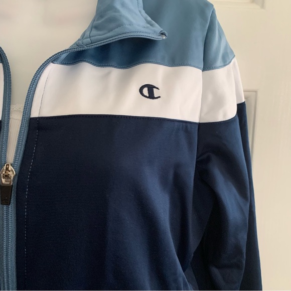 Champion Full Zip Jacket Color Block Retro Medium - Picture 3 of 7